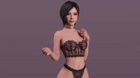 3D大神艾达王旋转动画涩爆 蕾丝内衣+黑丝